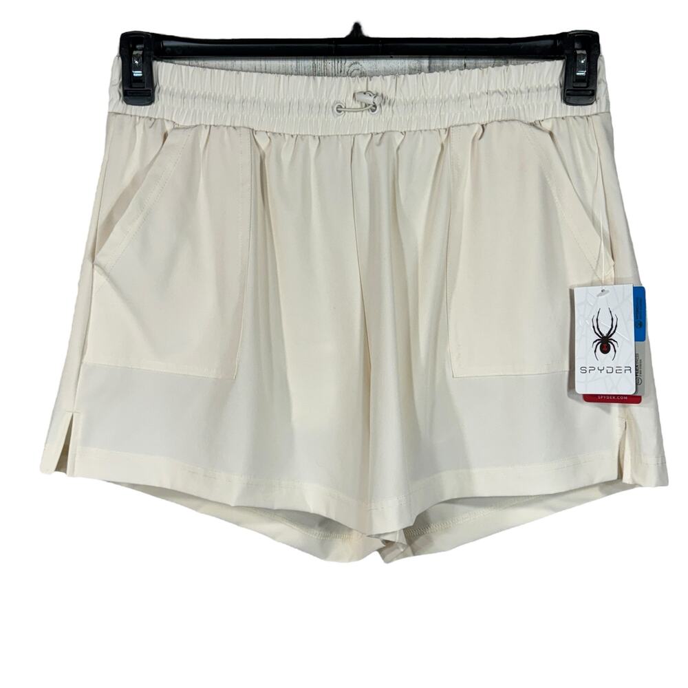 Spyder X-Large Trail Shorts Pull-On Quick Dry Pockets Stretch Lightweight Pearl